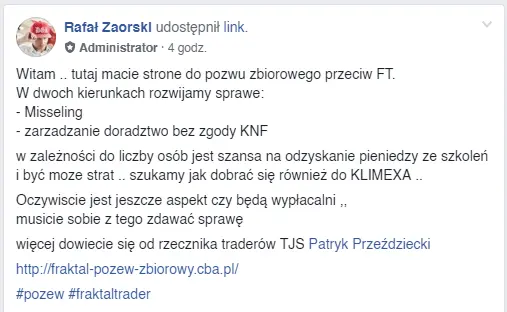 Rafał Zaorski fraktal trader